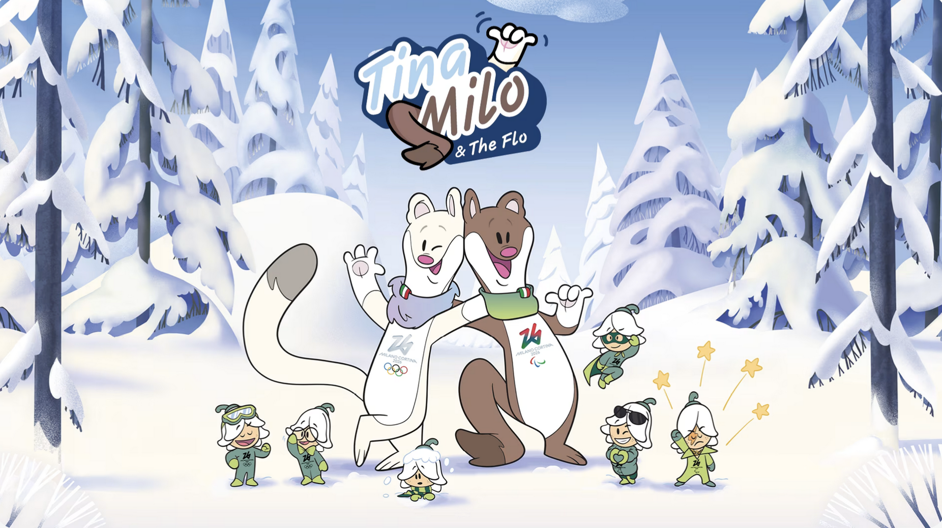 2026 Olympic Mascots Tina and Milo